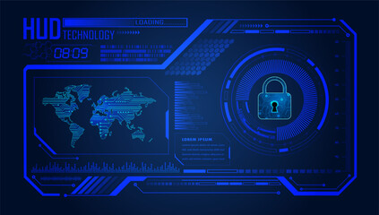 hud world cyber circuit future technology concept background
