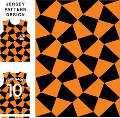 Pure geometry concept vector jersey pattern template for printing or sublimation sports uniforms football volleyball basketball e-sports cycling and fishing Free Vector.