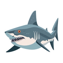 Wall Mural - spooky underwater shark