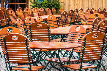 Canvas Print - typical beergarden in bavaria