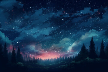 Background : A night sky with a multitude of stars and a bright full moon