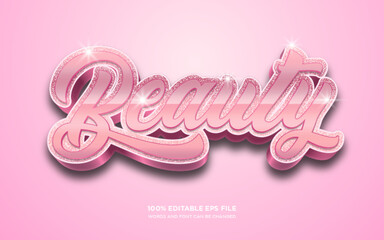Poster - beauty 3d editable text style effect