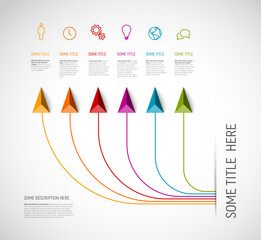 Poster - Simple infographic with title and six smaller element option items