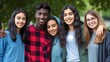 © Salsabila Ariadina - Portrait group of diverse students together, Generative AI