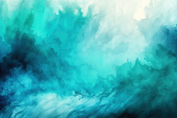 Wall Mural - Abstract blue watercolor background. Generative AI