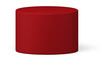 3d red cylinder podium round geometric form stand for interior decor