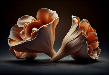 Poster - Beautiful photo Wood ear mushrooms concept, contemporary colors and mood social background. 
Generative AI technology.