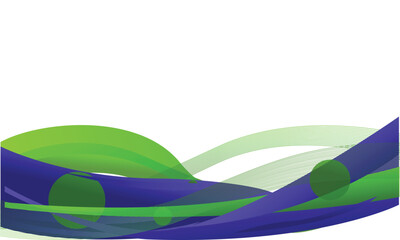 Poster - Blue and green abstract art dynamic wavy background clipart