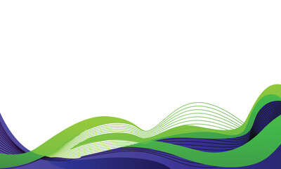 Poster - Blue and green dynamic wavy art design background clipart