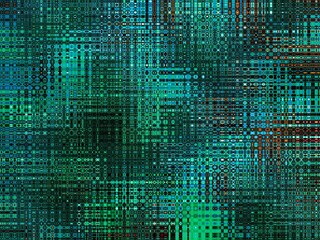 Leinwandbilder - Fractal complex green patterns - Mandelbrot set detail, digital artwork for creative graphic