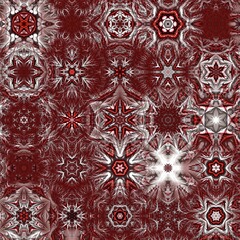 Leinwandbilder - Fractal complex red patterns - Mandelbrot set detail, digital artwork for creative graphic