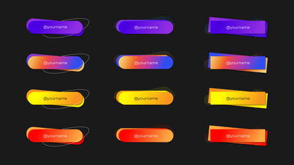 Poster - 12 Gradient Social Media Lower Thirds. All texts are editable.