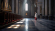 A cardinal in a roman-catholic church in Vatican, generative AI