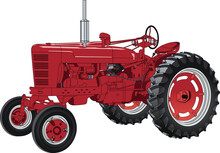Red Tractor Vector