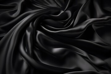 black satin fabric background, generative ai