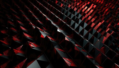 Poster - Black and red background, abstract background, shiny metal, matte metal, red and blue metal background, Generative Ai