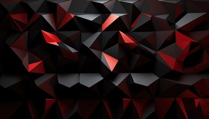 Poster - Black and red background, abstract background, shiny metal, matte metal, red and blue metal background, Generative Ai