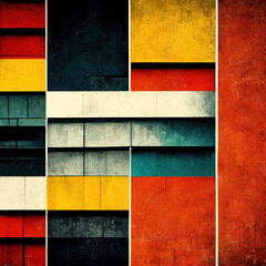 Wall Mural - abstract bauhaus style background. trendy aesthetic bauhaus architecture design. generative ai