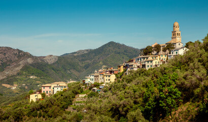 Wall Mural - Lengaro town near Levanto in Cinque Terre, Liguria, Italy