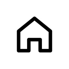 Poster - home icon . web homepage icon symbol . line outline