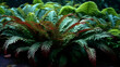 みずみずしく、多彩に： 南国の葉物植物の美しい組み合わせ No.011 | Lush and Varied: A Beautiful Combination of Tropical Foliage Plants Generative AI