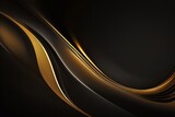 Fototapeta Kuchnia - black and gold wave background