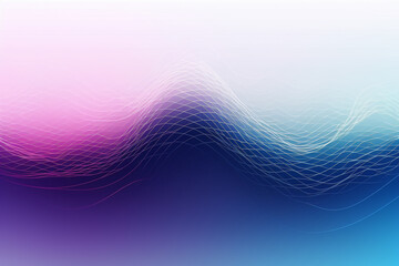 Poster - Colorful gradient waves made from lines and dots. Generative AI