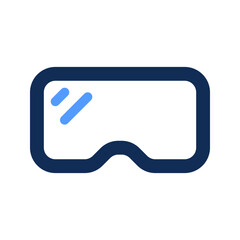 Canvas Print - vr glasses outline color icon