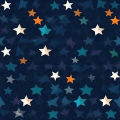 Aufkleber - background seamless pattern with start on blue background