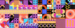 © TitikBak - Vector retro mozaik colorful colourful flat geometric background