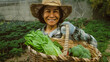 Happy southeast Asian woman working inside agricultural land - Farm people lifestyle concept