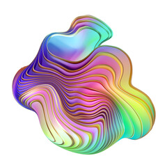 abstract 3d render of layered multicolored papers.