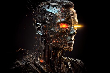 Poster - Advanced Computing Head Design With Copy Space Generative AI