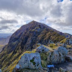 Canvas Print - Snowdon in National Park Snowdonia in Wales