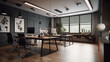 © Gasspoll - Modern office interior, AI Generative