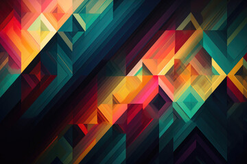 Colorful abstract geometric background. Generative AI