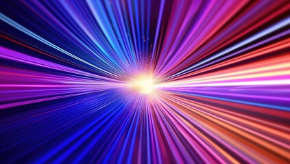 Poster - colorful lighthearted abstract light vortex background generative ai