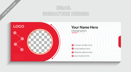 Business multi purpose Corporate Email signature template or email footer and personal social media cover design