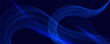 © Muhammad Muhdi - Abstract luxury glowing lines curved overlapping on dark blue background. Template premium award design.