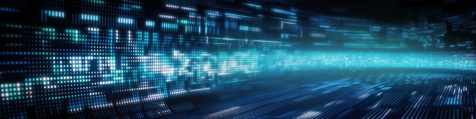 illustration,computer binary data,website header, generative ai