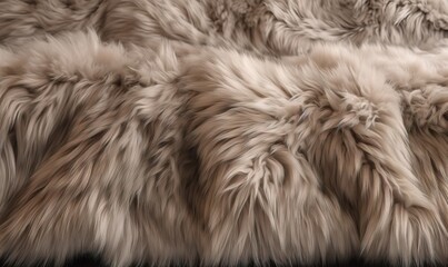 Poster -  a close up of a furry animal fur textured with a black background.  generative ai