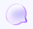 message bubble icon with colorful gradient. 3d rendering illustration for graphic design, ui ux design,  presentation or background . shape with glass effect