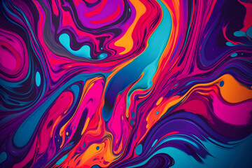 Poster - Colorful abstract background with liquid ink. Generative AI