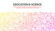 © Designpics - Education & Science Concept. Vector Illustration of Line Website Design. Banner Template.