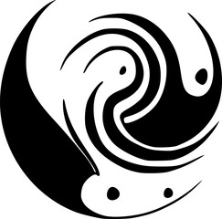 Sticker - black waves icon