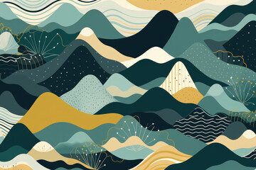 Vector illustration of mountains.