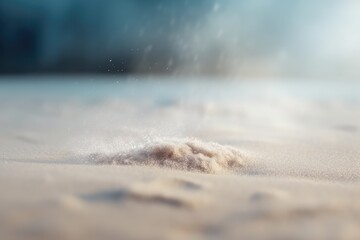 Wall Mural - serene beach with a sandy dune overlooking the ocean generative ai