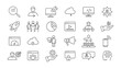 © jahandsign - Outline web icons set - Search Engine Optimization. Thin line web icon collection. Simple vector illustration.