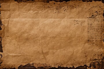 Poster - hand-drawn sketch on a blank piece of paper Generative AI