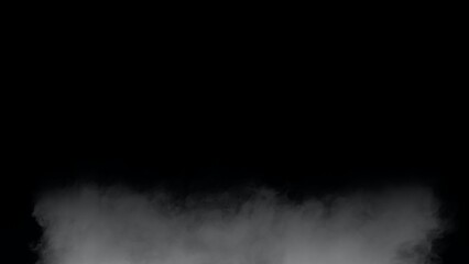 Wall Mural - white smoke or fog isolated on black background.